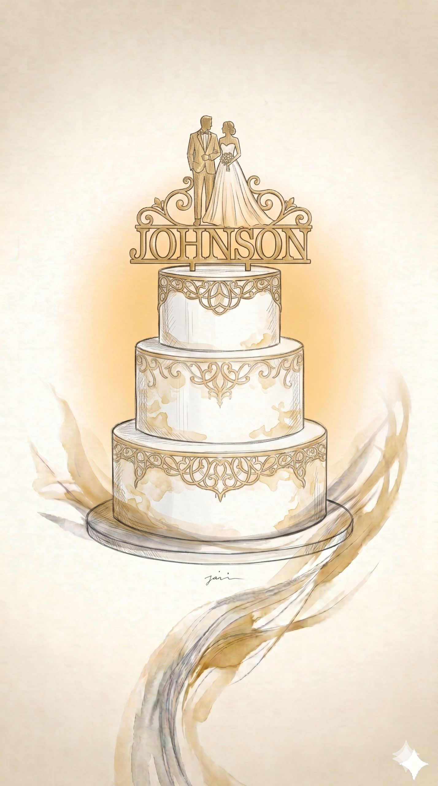 Signature Cake Toppers and Stemware Accents