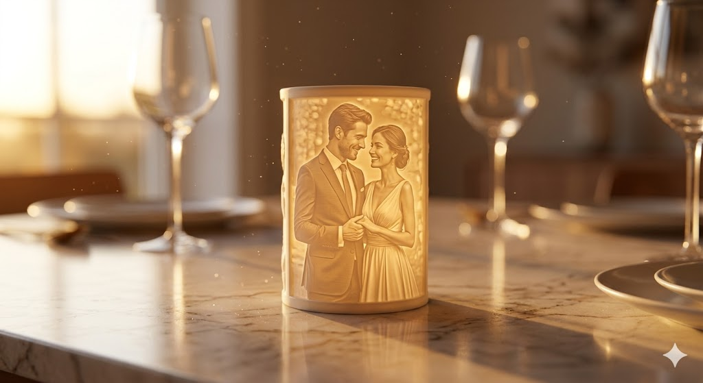 Lithophane Table Feature Lamps